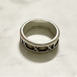 Tiffany & Co. Sterling Silver Atlas Band Ring Size 6.5